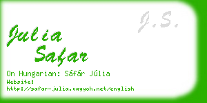 julia safar business card